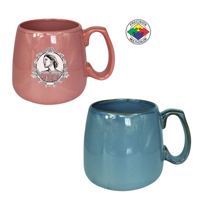 15 Oz. Country Blue Heirloom Reaction Glaze Mug - Dishwasher Resistant - Precision Spot Color