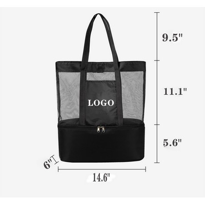 Beach Tote Bag w/Cooler Compartment