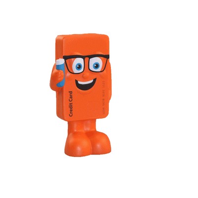 Smiling Credit Card Man Stress Ball