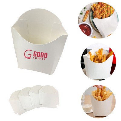 Disposable White French Fries Box