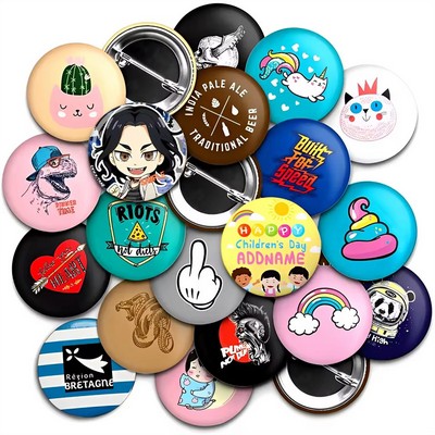 3" Round Custom Buttons Pin