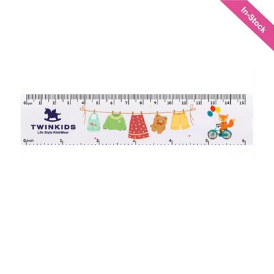 6" Transparent Ruler With Digital Imprint