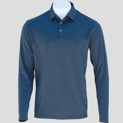 Gamer Long Sleeve Polo - Navy Heather [A]