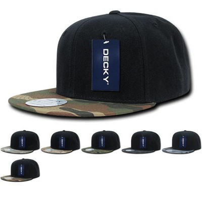 Decky Camo Flat Bill Snapback Hat