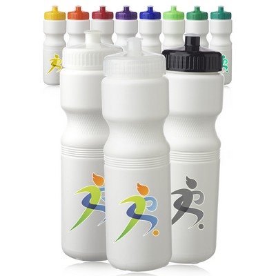 Plastic Water Bottles with Push Cap 28 oz