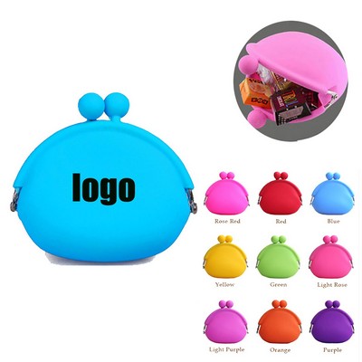 Small Silicone Coin Purse Keychain Holder