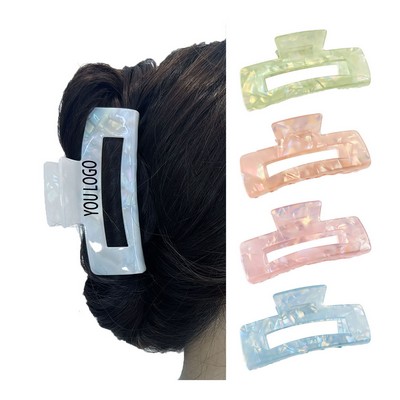 Colorfull Rectangle Claw Clip