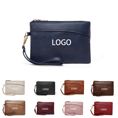 Stylish PU Leather Wristlet Pouch