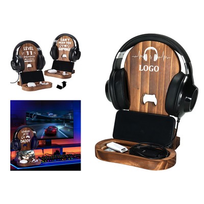 Wooden Gaming Headset Stand