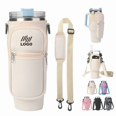 Water Bottle Holder Bag with Pocket