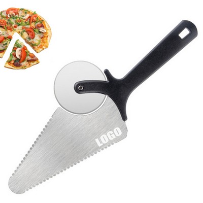 Multi Function Spatula with Pizza Roller Cutter