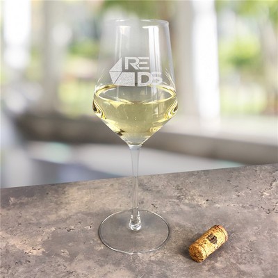 Engraved Corporate White Wine Estate Glass