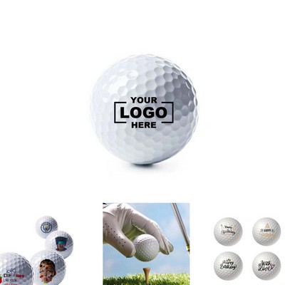 Personalized White Golf Balls with Custom Logo