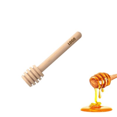 10cm Wooden Honey Dipper Stick Stirrer Food Grade Natural Wood