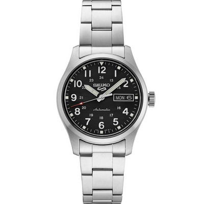 Seiko Watch 5 Sports Ss Automatic Black Dial Mid-Size