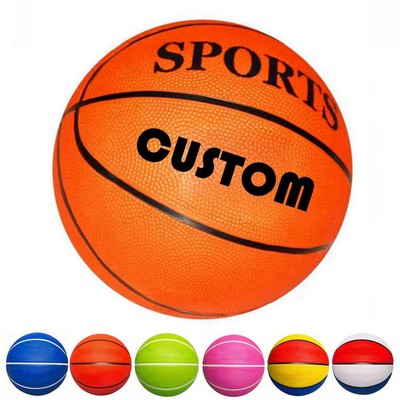 Size 5 Sports Ball Rubber Basketball For Teenagers