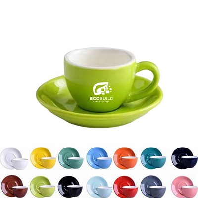 Ceramic Coffee Cup Saucer Set