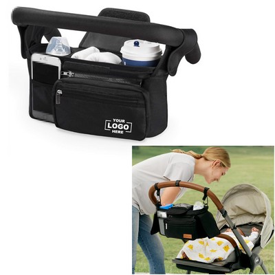 Universal Stroller Organizer with Cup Holder and Phone Pouch