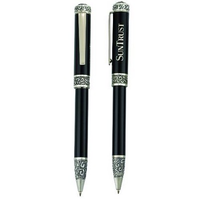 Intalica™ Twist Action Ballpoint Pen w/Cast Metal Appointments