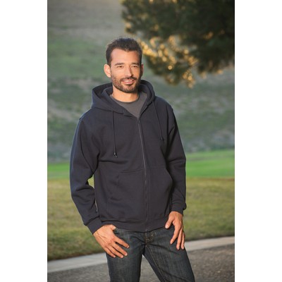 Adult 12 oz. Full Zip Heavyweight Fleece Hooded Sweatshirt