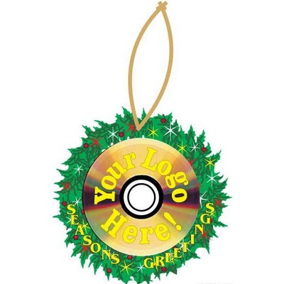 CD Gift Shop Wreath Ornament w/ Clear Mirrored Back (6 Square Inch)