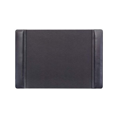 Classic Black Leather Side Rail Desk Pad (25.5"x17.25")