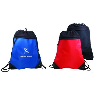 Deluxe Tri-Mesh Drawstring Back Pack 14"X18"