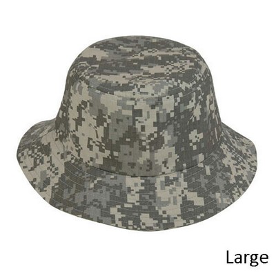 Pixel Camouflage Washed Bucket Hat (Large)