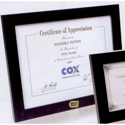 Matte Black Polymer Certificate Frame - 8.5x11