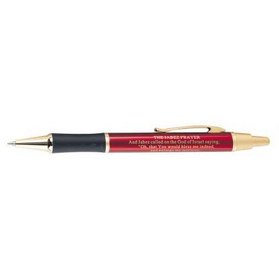 Red Click Pen w/Gold Trim