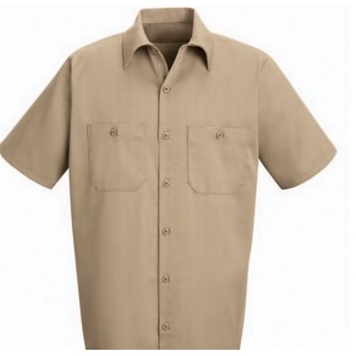 Red Kap® Men's Short Sleeve Wrinkle-Resistant Cotton Work Shirt