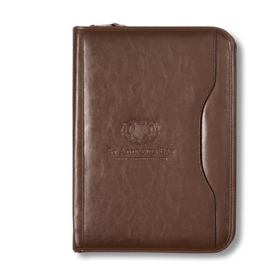 Deluxe Executive Vintage Leather Padfolio - Brown