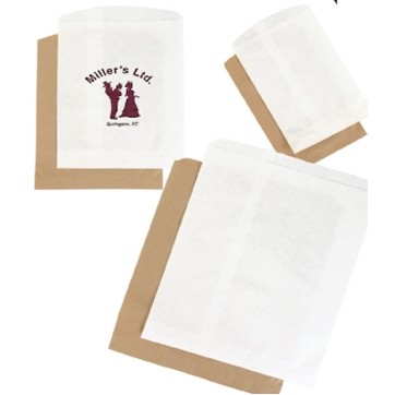 White Kraft Paper Merchandise Bag (12"x15")