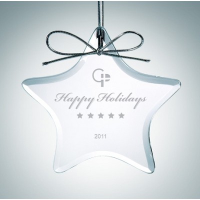 Premium Star Clear Glass Ornament