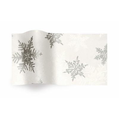 Season's Greetings Pearl/ Silver Snowflakes Wrapping Tissue (20"x30")