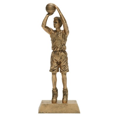 Signature Gold Male Basketball Figurine - 10 3/4"