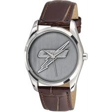 Men's Berkeley Medallion Silver Watch with Leather Strap