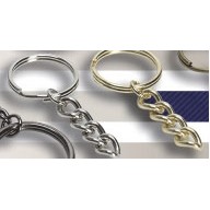 Round Key Ring w/Link Chain