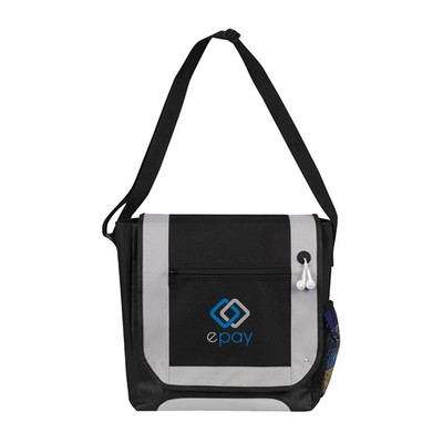 Non Woven Poly Zipper Messenger Bag