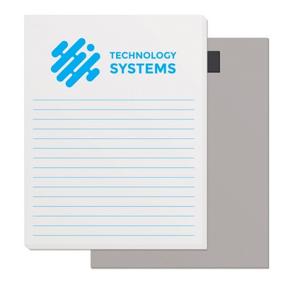 50 Page Magnetic Note-Pads with Cyan Blue Imprint (4.25"x5.5")