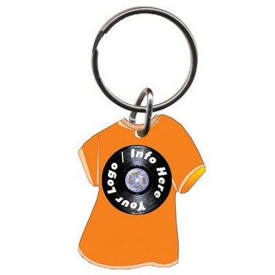 33 RPM LP/Album Gift Shop Quality T-Shirt Keychain w/Mirrored Back (4 Square Inch)