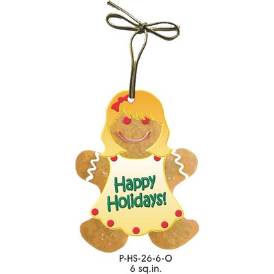 Gingerbread Girl Promotional Ornament (6 Square Inch)