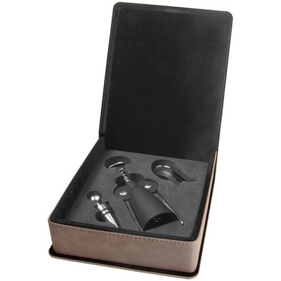 Three Piece Wine Tool Gift Set - Gray