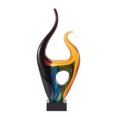 Waving Art Glass Award 13 1/2"H