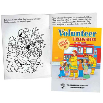 Volunteer Firefighters: Keeping Our Community Safe Educational Activities Book - Personalized