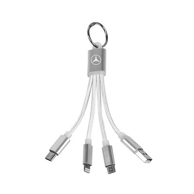 3-in-1 USB Short Cable with Keychain