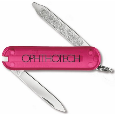 Swiss Army Escort Knife Translucent Pink