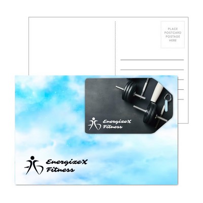 Post Card With Full-Color Hang Tag Shaped Luggage Tag