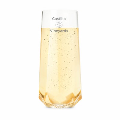 Faceted Crystal Stemless Champagne Flutes by Viski®