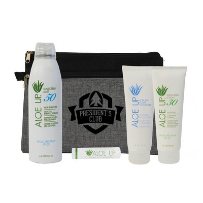 Aloe Up Utility Pouch with White Collection Sunscreen